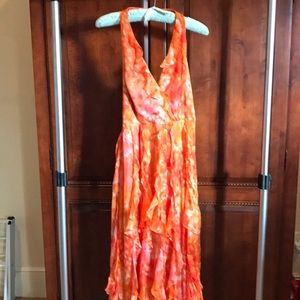 Carmen Marc Valvo Coral dress!
